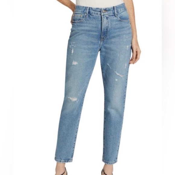 Good American Denim - Good American Good Classic Hi-rise Distressed Jeans size 14/32- NWT